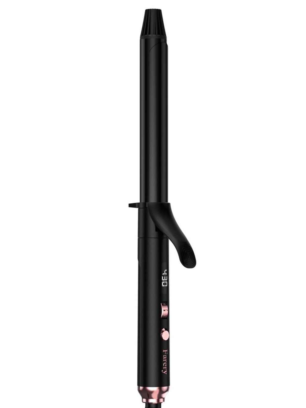 Professional Black Curling Iron with Digital Temperature Display